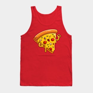 Cute Melted Pizza Thumbs Up Tank Top